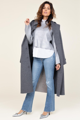Second Female |  Woolen trenchcoat Walance | grey 