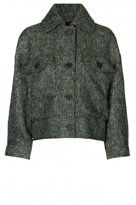 Second Female |  Tweed lurex jacket Larca | green 