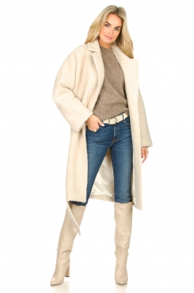 LEREN TORAL LAARS MET DIERENPRINT BLAUW