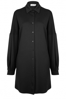 CHPTR S |Blouse jurk met pofmouwen Corny | zwart