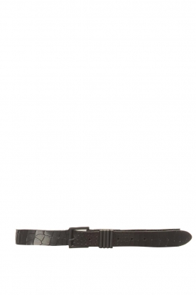 The Kaia | Leather belt Polly | black