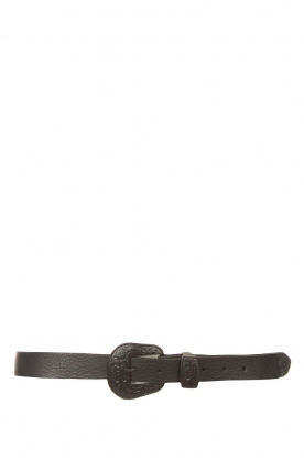 The Kaia | Leather belt Elanore | black