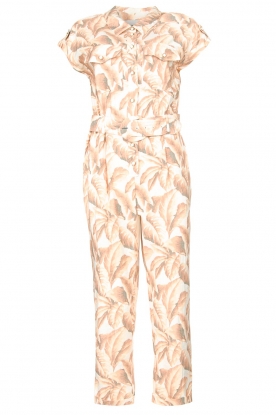 Silvian Heach | Jumpsuit with leafs print Catriona | pink