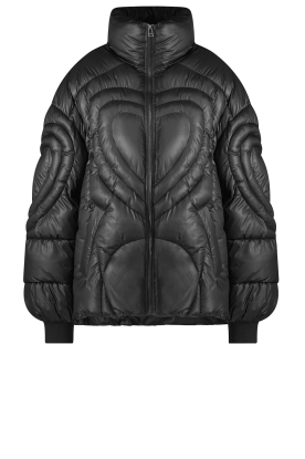 Ibana | Puffer coat with heart shaped stitching Carty | black 