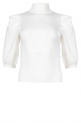 Liu Jo | Sweater with puff sleeves Ella | white
