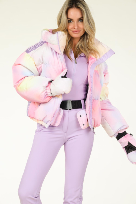 Goldbergh |  Water print down ski jacket Lumina | pink 
