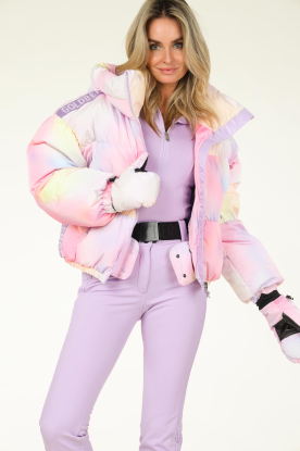 Goldbergh |  Water print down ski jacket Lumina | pink