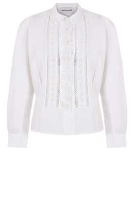 Antik Batik |Geborduurde blouse Diane | wit