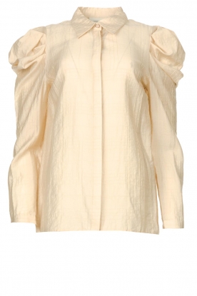 Copenhagen Muse | Blouse with puff sleeves Crop | natural