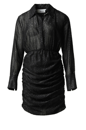 Silvian Heach |  Lurex jacquard dress Milou | black