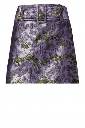 Silvian Heach | Luxe jacquard skirt with belt Mila | purple