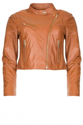 STUDIO AR | Short leather jacket Gaga | camel
