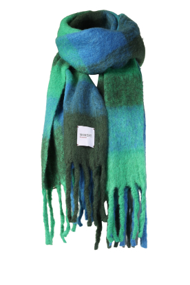 Moment Amsterdam | Large soft wool blend scarf Mila | green