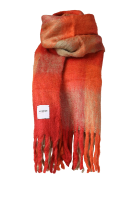Moment Amsterdam | Large soft wool blend scarf Mila | orange
