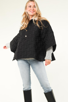 Twinset | Gewatteerde cape Norah | zwart