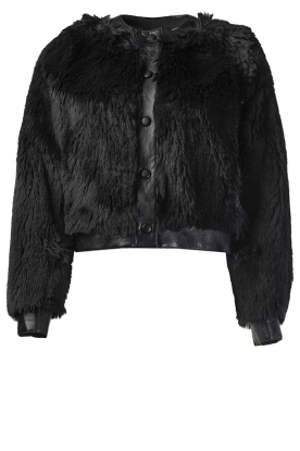 Twinset | Faux fur coat Lisa | black
