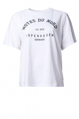 Notes Du Nord |T-shirt met print Ikka | wit