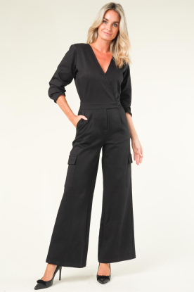 Notes Du Nord | Cargo jumpsuit Inessa | zwart 