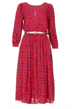 Kocca |Midi-jurk met bloemenprint Malti | rood 