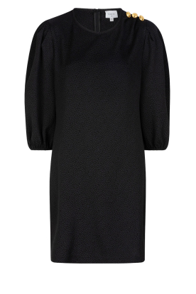 Dante 6 | Jaquard dress with puff sleeves Fonda | black