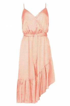 Kocca |Mouwloze jurk met print Chomari | oranje 