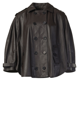 Alter Ego | Leather blouse jacket Bibi | brown