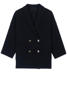ba&sh | Double-breasted wool coat Ginta | black