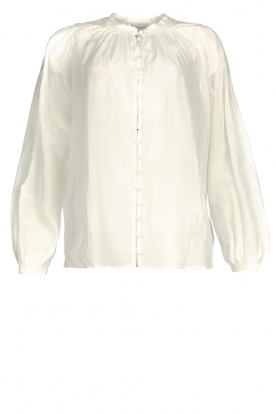 Dante 6 |Katoenen blouse met pofmouwen Ginni | wit 