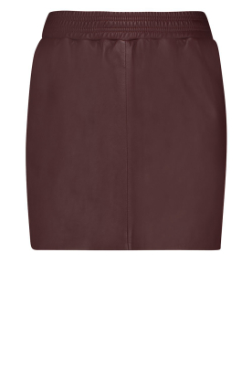 STUDIO AR | Leather skirt Silk | bordeaux