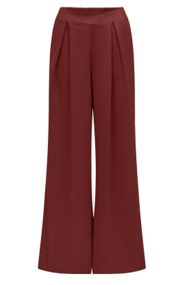 Knit-ted | Pants with satin look Nica | bordeaux