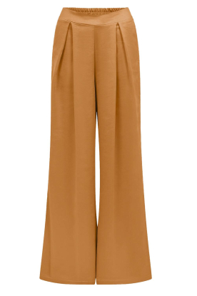Knit-ted | Pants with satin look Nica | camel