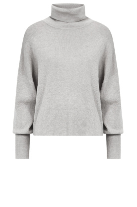 Knit-ted | Fine knitted turtle neck sweater Mara | grey