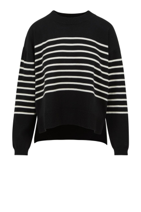 CC Heart | Soft striped knit Collins | black + cream