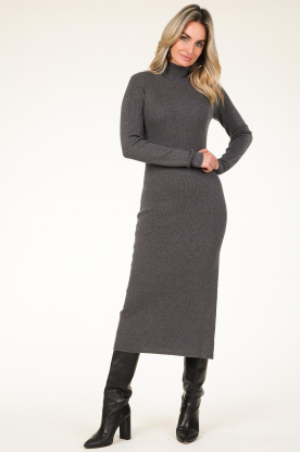 CC Heart |  Soft knitted dress Gloria | dark grey melange 