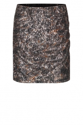 Second Female | Stretch skirt with sequins Gatsby | brown