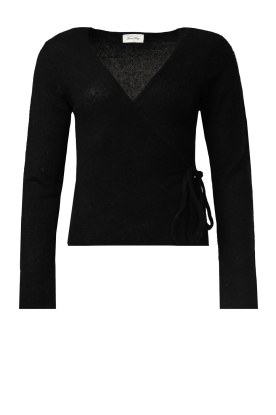 American Vintage | Soft fine knitted cardigan Xin | black