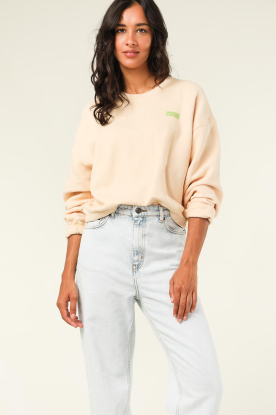 American Vintage |  Sweater with text Izubird | beige