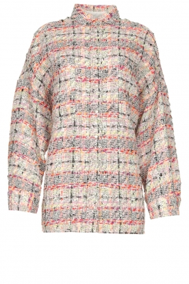 Checkered bouclé jacket Mekkie | grey 