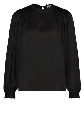 Freebird | Blouse with puff sleeves Izzy | black 