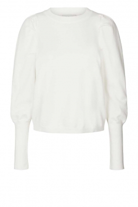 Lolly's Laundry | Sweater with balloon sleeves Priscilla | white