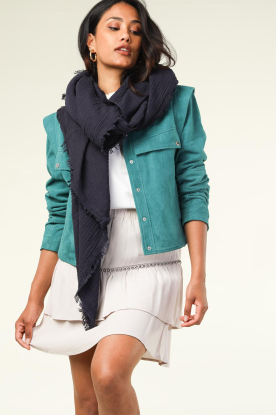 Bianca van Leur Shawls |  Muslin xl-shawl Mila | dark navy 