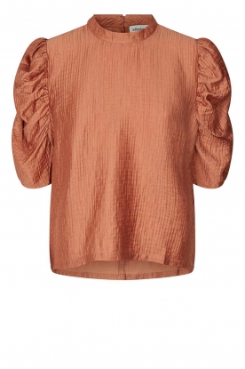 Lolly's Laundry | Top with puff sleeves | rust brown