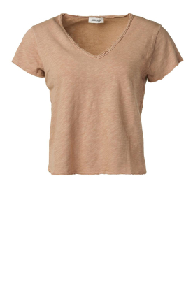 American Vintage | T-shirt with V-neck Sonoma | beige