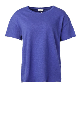 American Vintage | Boyfriend t-shirt with round neck Sonoma | blue