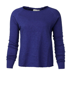 American Vintage |Boyfriend t-shirt met ronde hals Sonoma | blauw