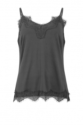 CC Heart | Top with lace Puck | grey