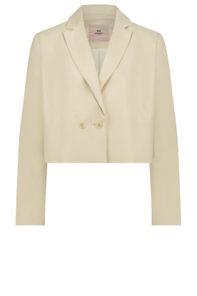 Freebird | Cropped faux leather blazer Kendris | natural