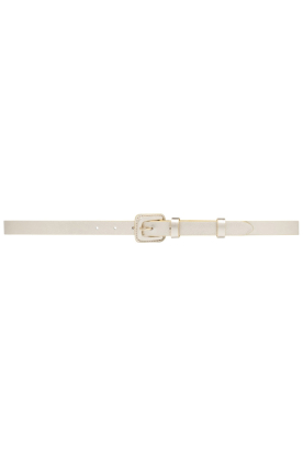 Depeche | Leather metallic belt Sauvage | gold