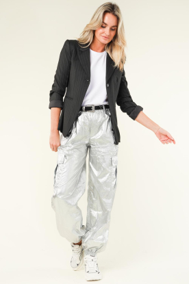 Co'Couture |  Metallic cargo pants Metal | silver 