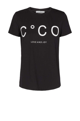 Co'Couture |T-shirt met logo Coco | zwart